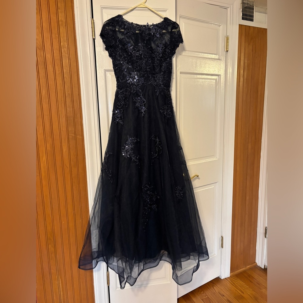 Elegant Navy Tulle Dress
